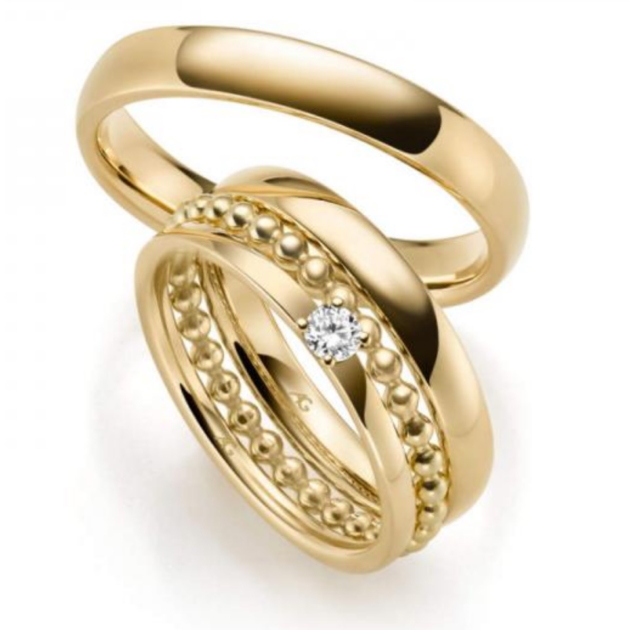 AUGUST GERSTNER TRAURINGE EXCLUSIV 29778 PAAR SET GELBGOLD 585